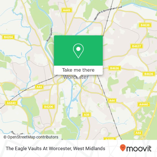 The Eagle Vaults At Worcester map