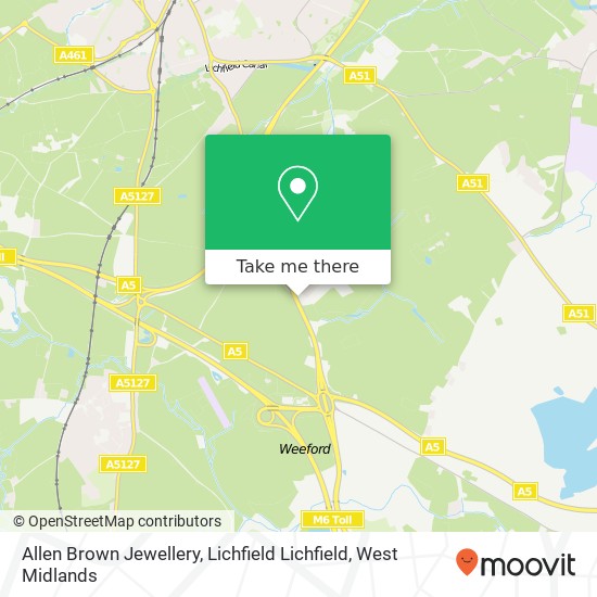 Allen Brown Jewellery, Lichfield Lichfield map