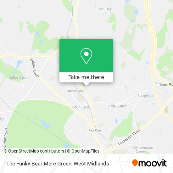 The Funky Bear Mere Green map