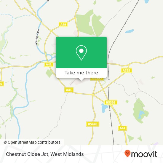 Chestnut Close Jct map