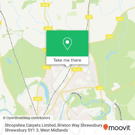 Shropshire Carpets Limited, Brixton Way Shrewsbury Shrewsbury SY1 3 map