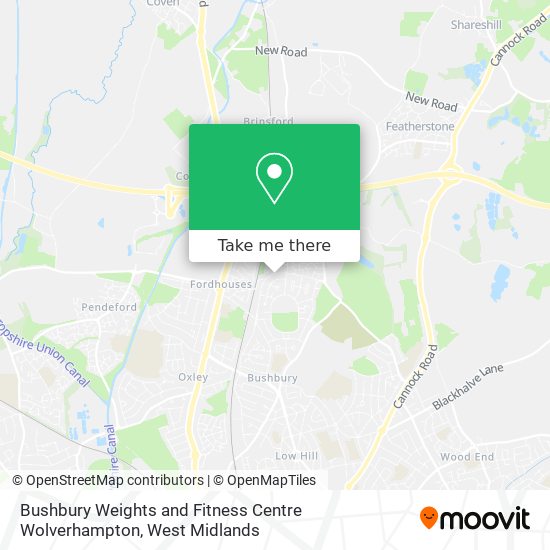 Bushbury Weights and Fitness Centre Wolverhampton map