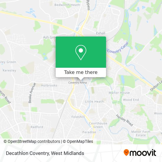 Decathlon Coventry map