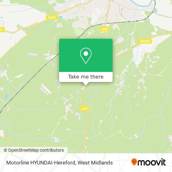 Motorline HYUNDAI-Hereford map