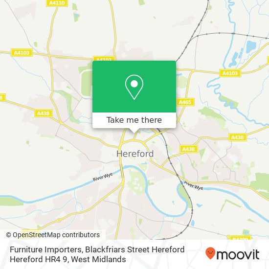 Furniture Importers, Blackfriars Street Hereford Hereford HR4 9 map