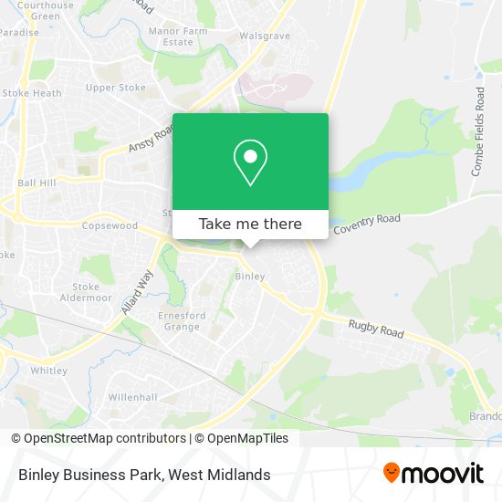 Binley Business Park map