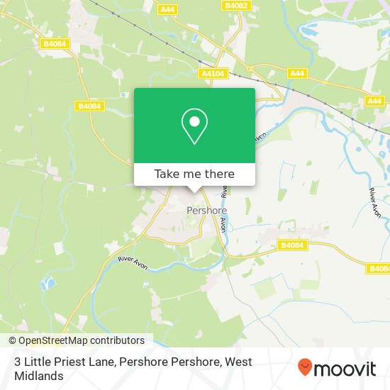 3 Little Priest Lane, Pershore Pershore map