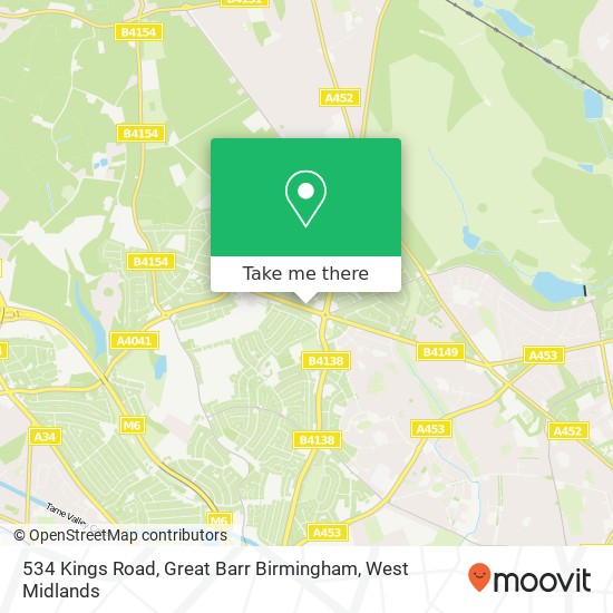 534 Kings Road, Great Barr Birmingham map