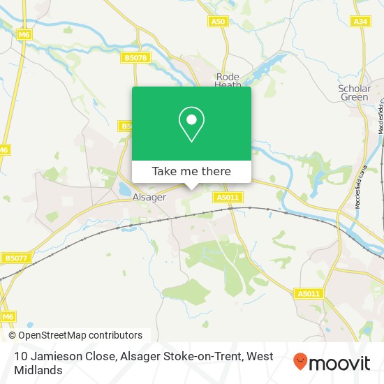 10 Jamieson Close, Alsager Stoke-on-Trent map