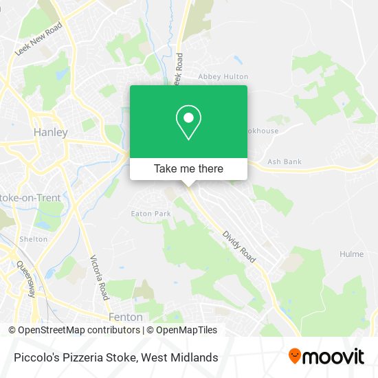 Piccolo's Pizzeria Stoke map
