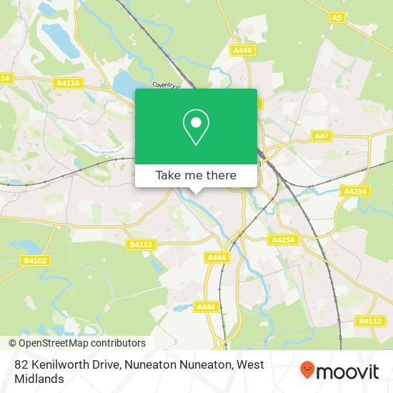 82 Kenilworth Drive, Nuneaton Nuneaton map