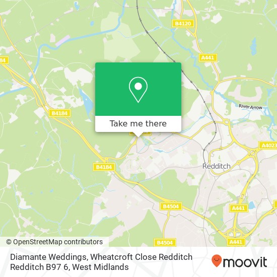 Diamante Weddings, Wheatcroft Close Redditch Redditch B97 6 map