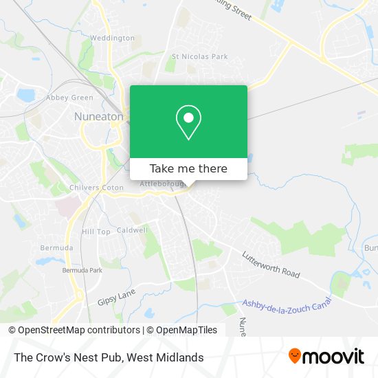 The Crow's Nest Pub map