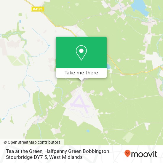 Tea at the Green, Halfpenny Green Bobbington Stourbridge DY7 5 map