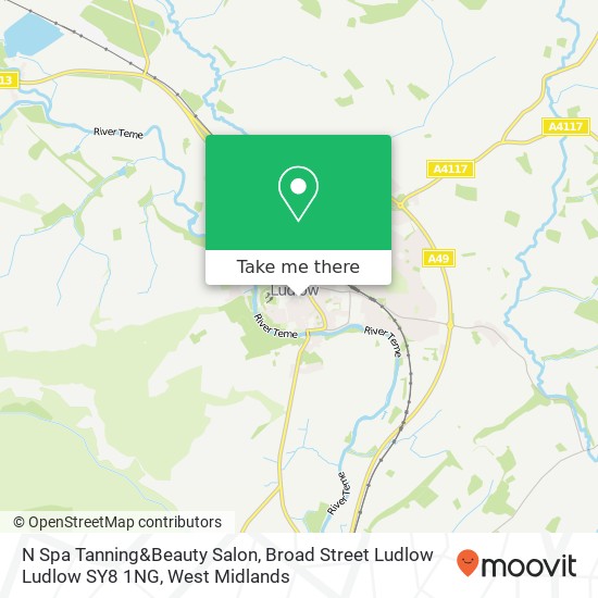 N Spa Tanning&Beauty Salon, Broad Street Ludlow Ludlow SY8 1NG map