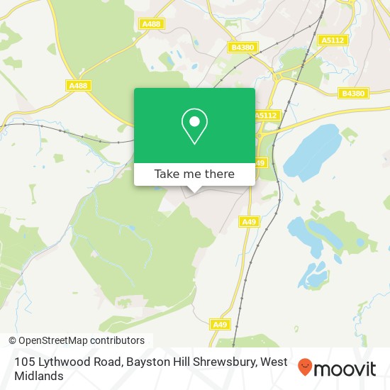 105 Lythwood Road, Bayston Hill Shrewsbury map