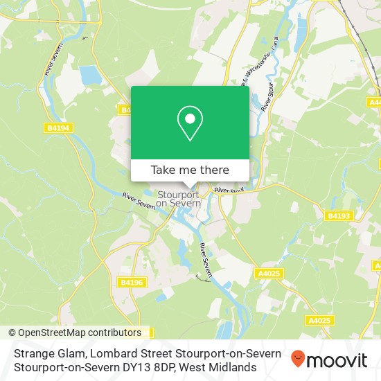 Strange Glam, Lombard Street Stourport-on-Severn Stourport-on-Severn DY13 8DP map