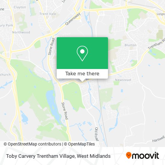 Toby Carvery Trentham Village map