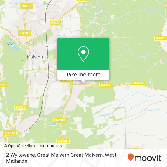 2 Wykewane, Great Malvern Great Malvern map