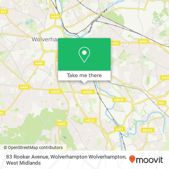 83 Rooker Avenue, Wolverhampton Wolverhampton map