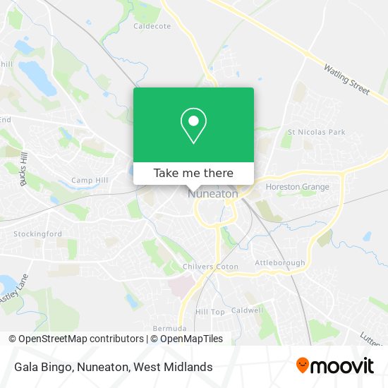 Gala Bingo, Nuneaton map