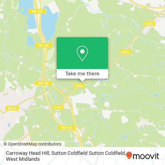 Carroway Head Hill, Sutton Coldfield Sutton Coldfield map