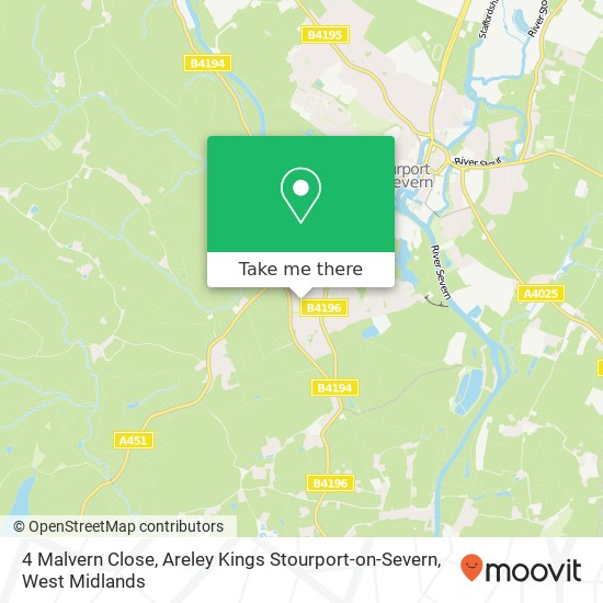 4 Malvern Close, Areley Kings Stourport-on-Severn map