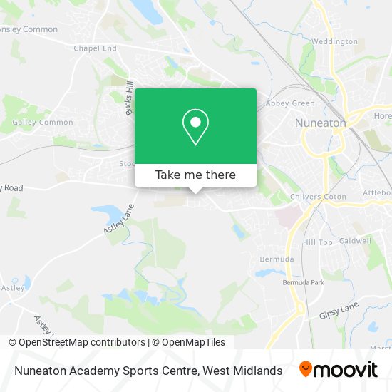 Nuneaton Academy Sports Centre map