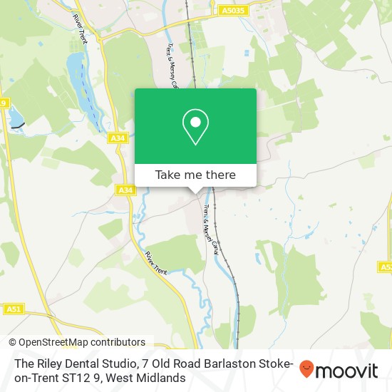 The Riley Dental Studio, 7 Old Road Barlaston Stoke-on-Trent ST12 9 map