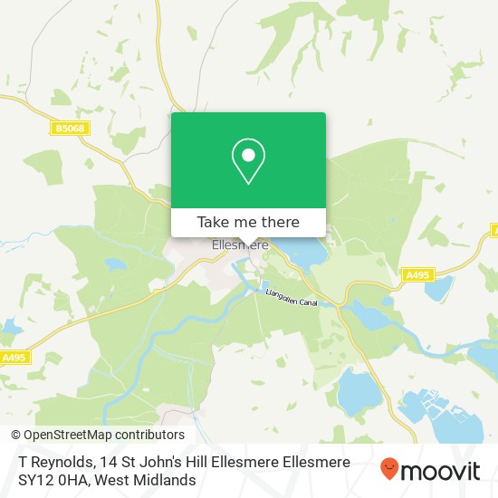 T Reynolds, 14 St John's Hill Ellesmere Ellesmere SY12 0HA map