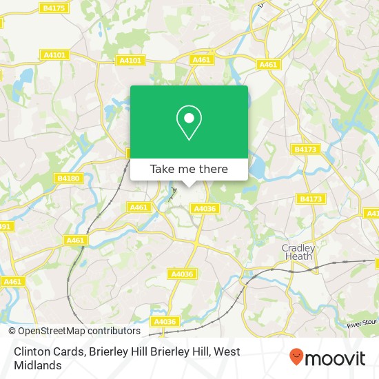 Clinton Cards, Brierley Hill Brierley Hill map