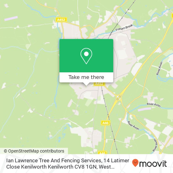 Ian Lawrence Tree And Fencing Services, 14 Latimer Close Kenilworth Kenilworth CV8 1GN map