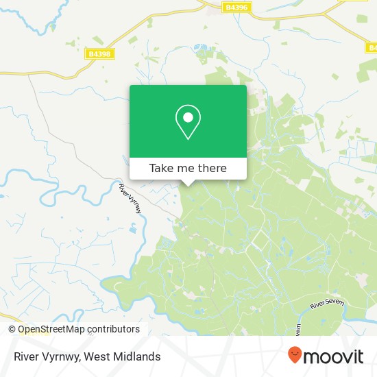 River Vyrnwy map