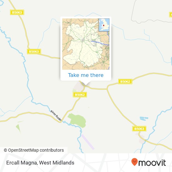 Ercall Magna map