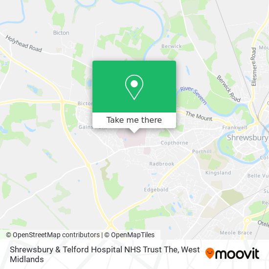 Shrewsbury & Telford Hospital NHS Trust The map