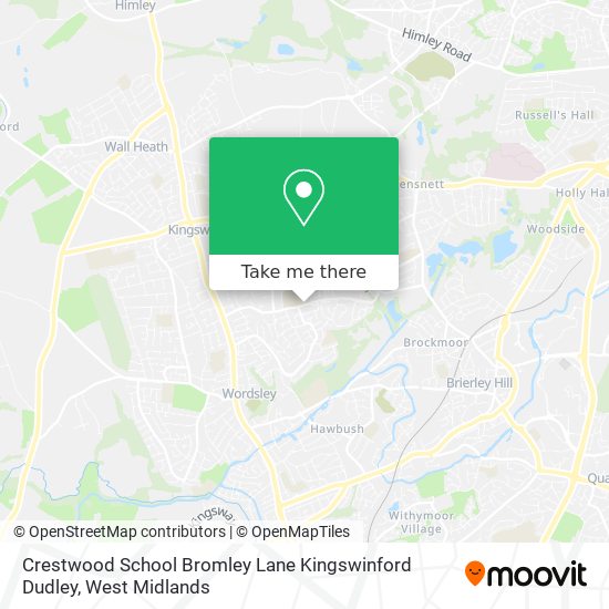 Crestwood School Bromley Lane Kingswinford Dudley map