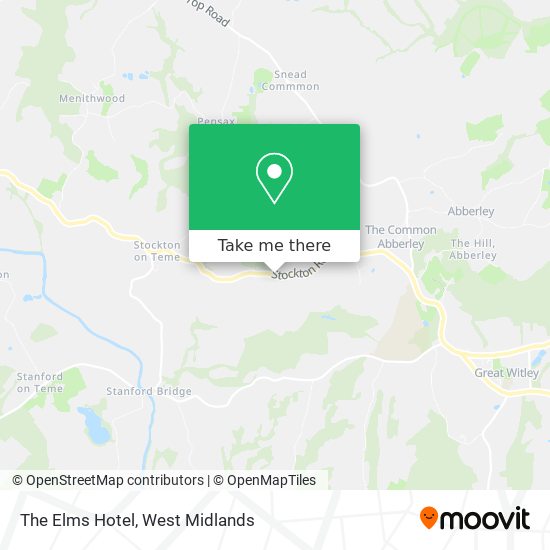 The Elms Hotel map