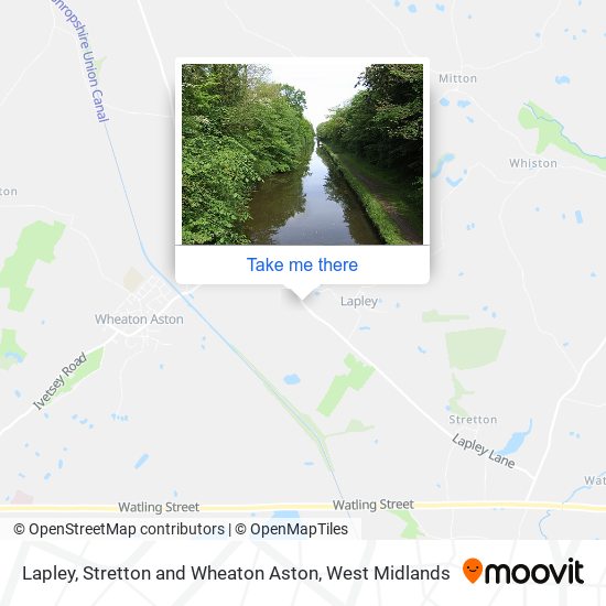 Lapley, Stretton and Wheaton Aston map