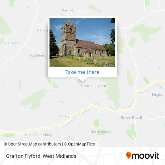 Grafton Flyford map