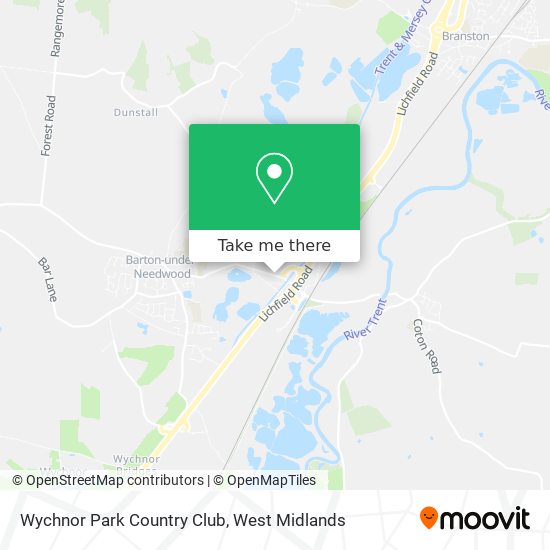 Wychnor Park Country Club map