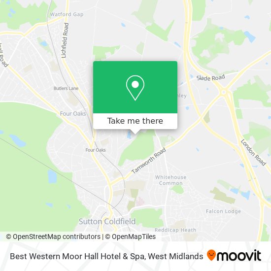 Best Western Moor Hall Hotel & Spa map