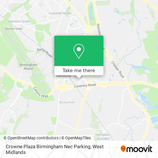 Crowne Plaza Birmingham Nec Parking map