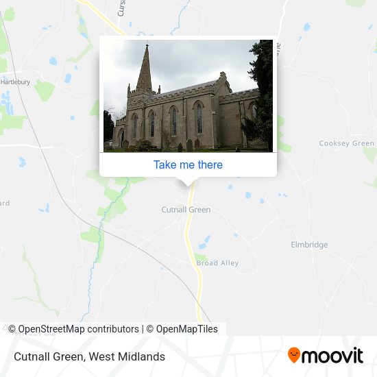 Cutnall Green map