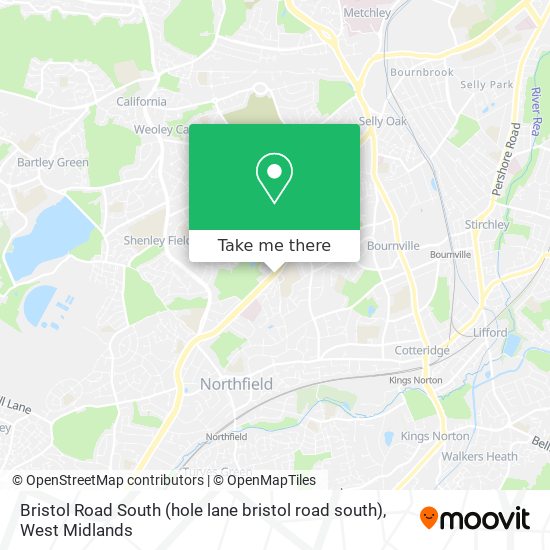 Bristol Road South (hole lane bristol road south) map
