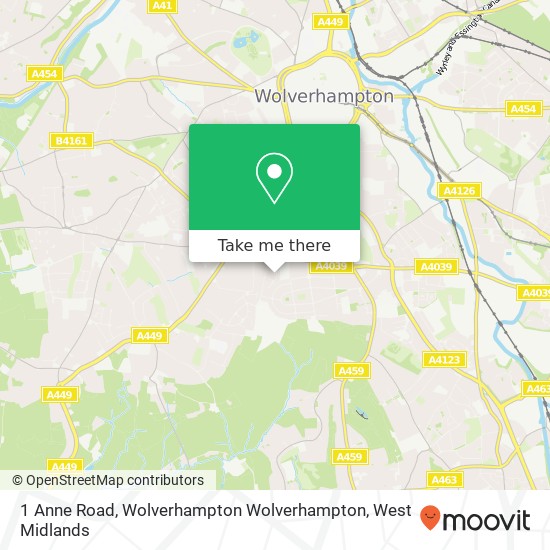1 Anne Road, Wolverhampton Wolverhampton map