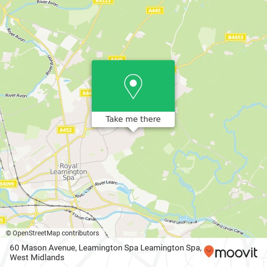 60 Mason Avenue, Leamington Spa Leamington Spa map