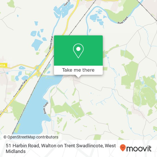 51 Harbin Road, Walton on Trent Swadlincote map