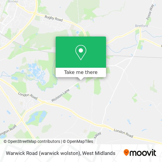 Warwick Road (warwick wolston) map