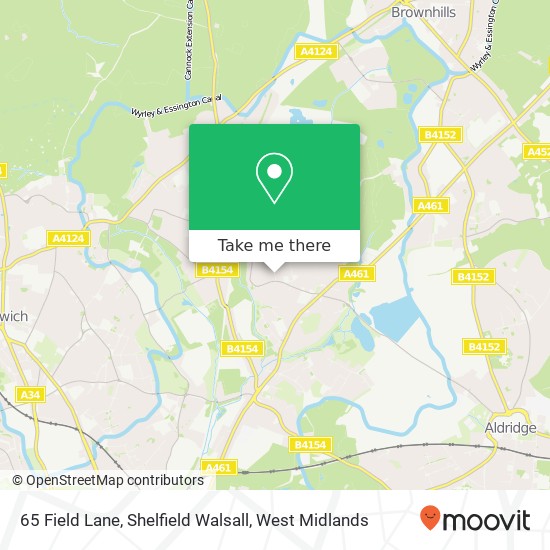 65 Field Lane, Shelfield Walsall map