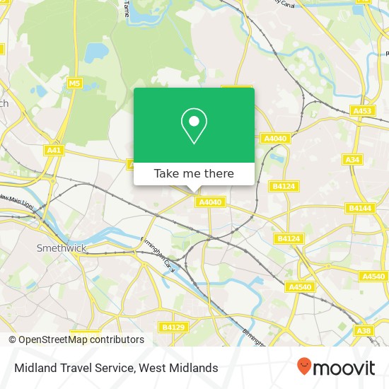 Midland Travel Service map